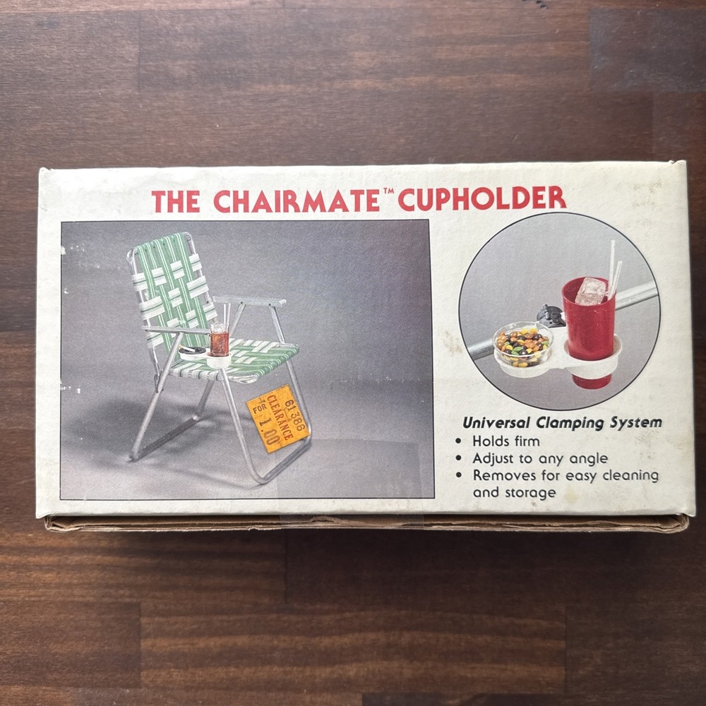 Vintage New Old Stock Sawyer Chairmate Cup Holder And Ashtray For Webbed Chair